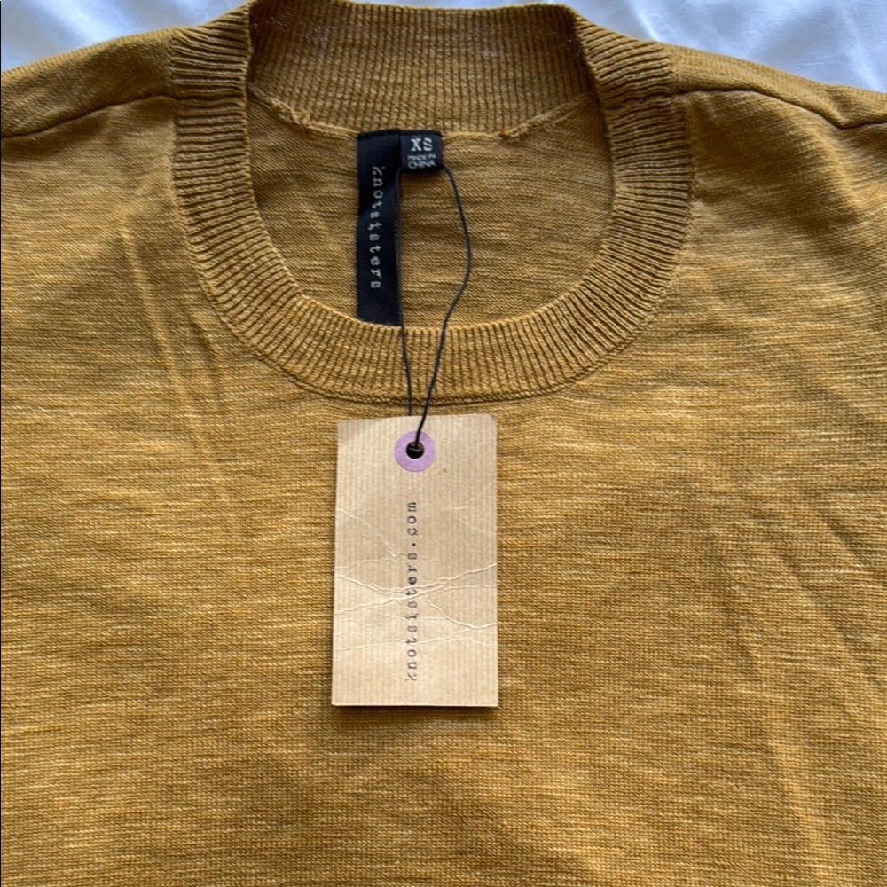 knot sisters Mustard Crew Neck Sweater